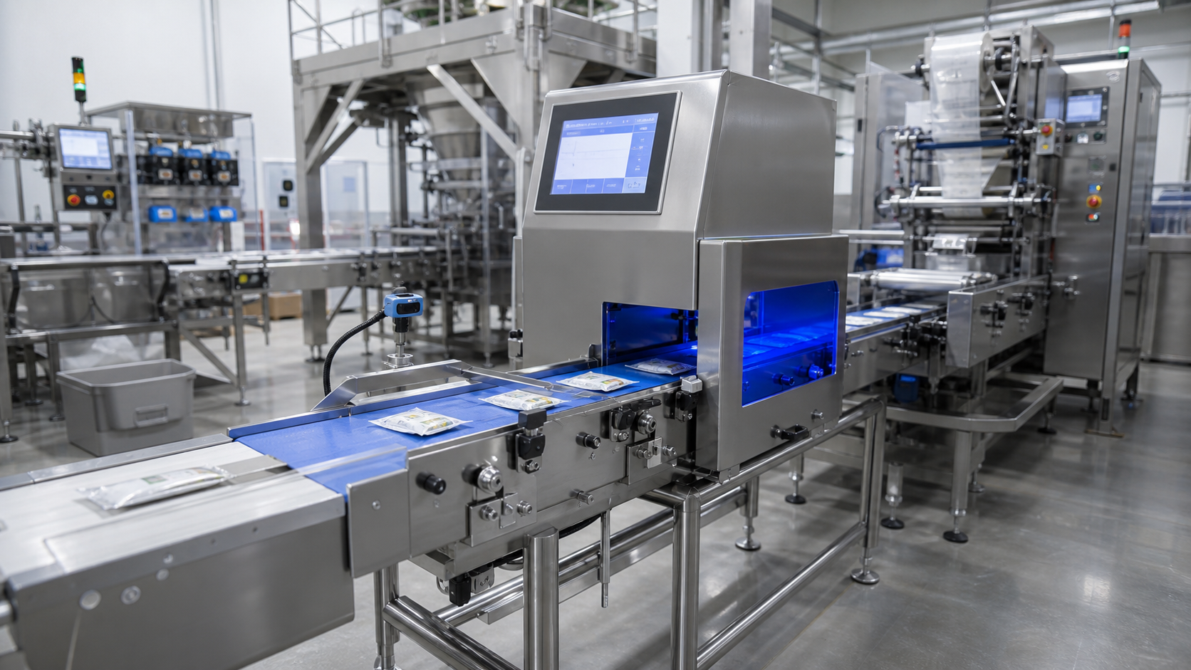Digital calibration on compact weighing equipment